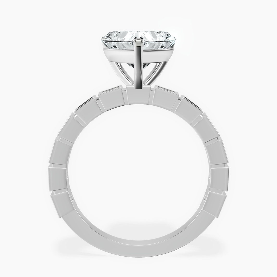 10kt White Gold Cheryl Side Stone Lab Diamond Ring side right image one