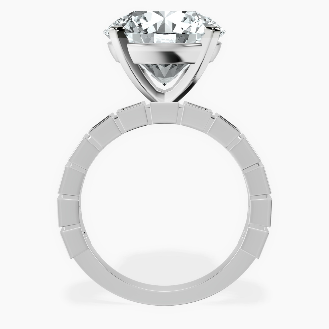 Platinum Cheryl Side Stone Lab Diamond Ring side right image one