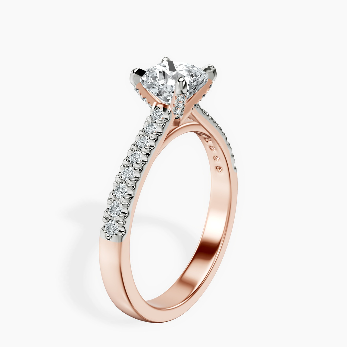 18kt Rose Gold Amy Tapered Eternity Lab Diamond Ring standing product image one