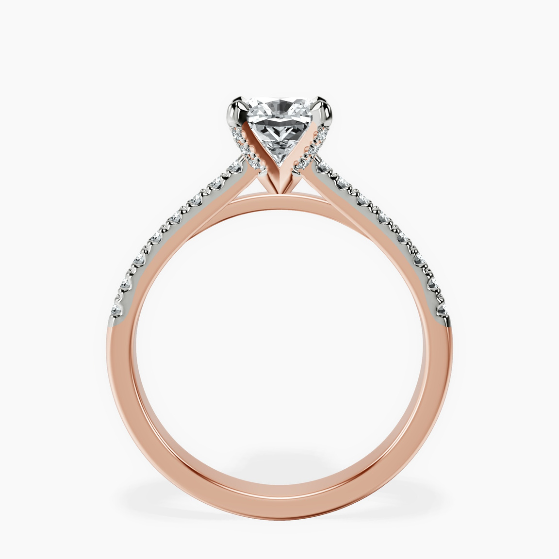 18kt Rose Gold Amy Tapered Eternity Lab Diamond Ring side right image one
