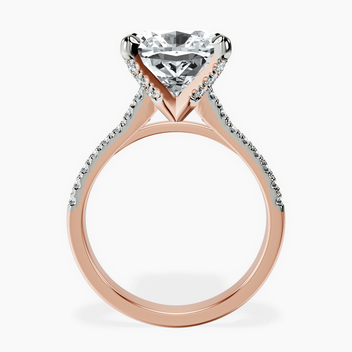 14kt Rose Gold Amy Tapered Eternity Lab Diamond Ring side right image one