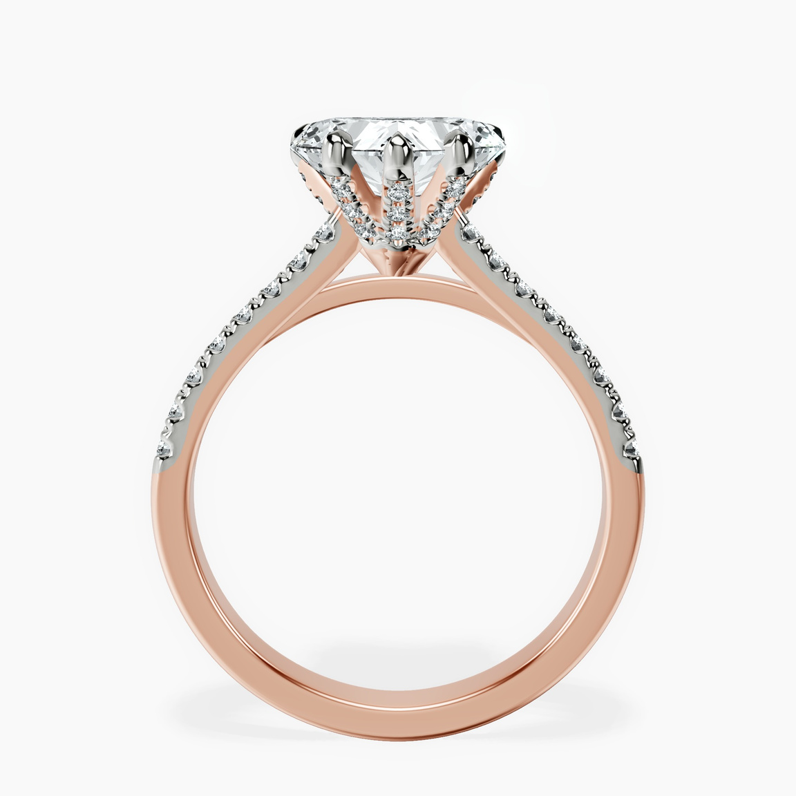 10kt Rose Gold Amy Tapered Eternity Lab Diamond Ring side right image one