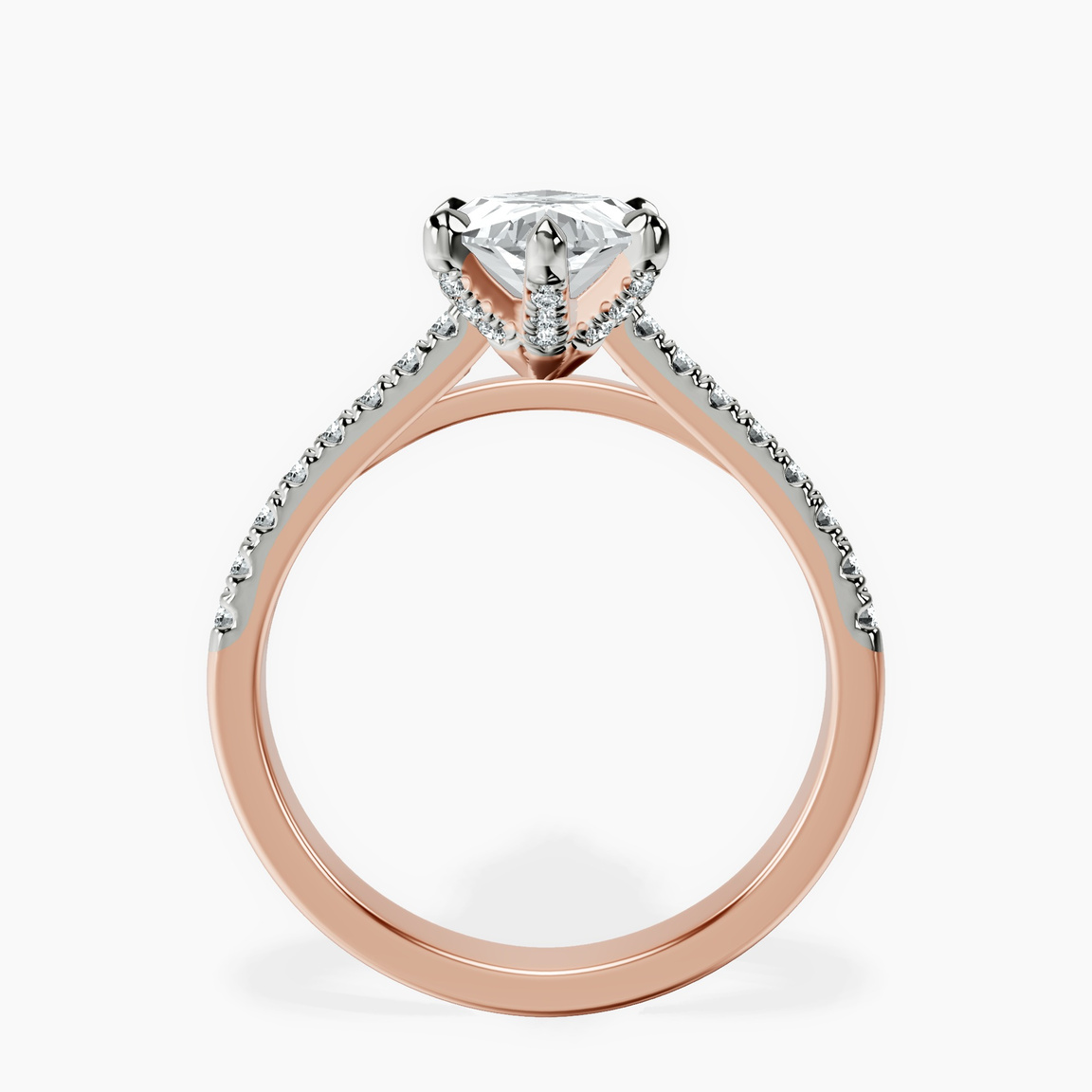 18kt Rose Gold Amy Tapered Eternity Lab Diamond Ring side right image one