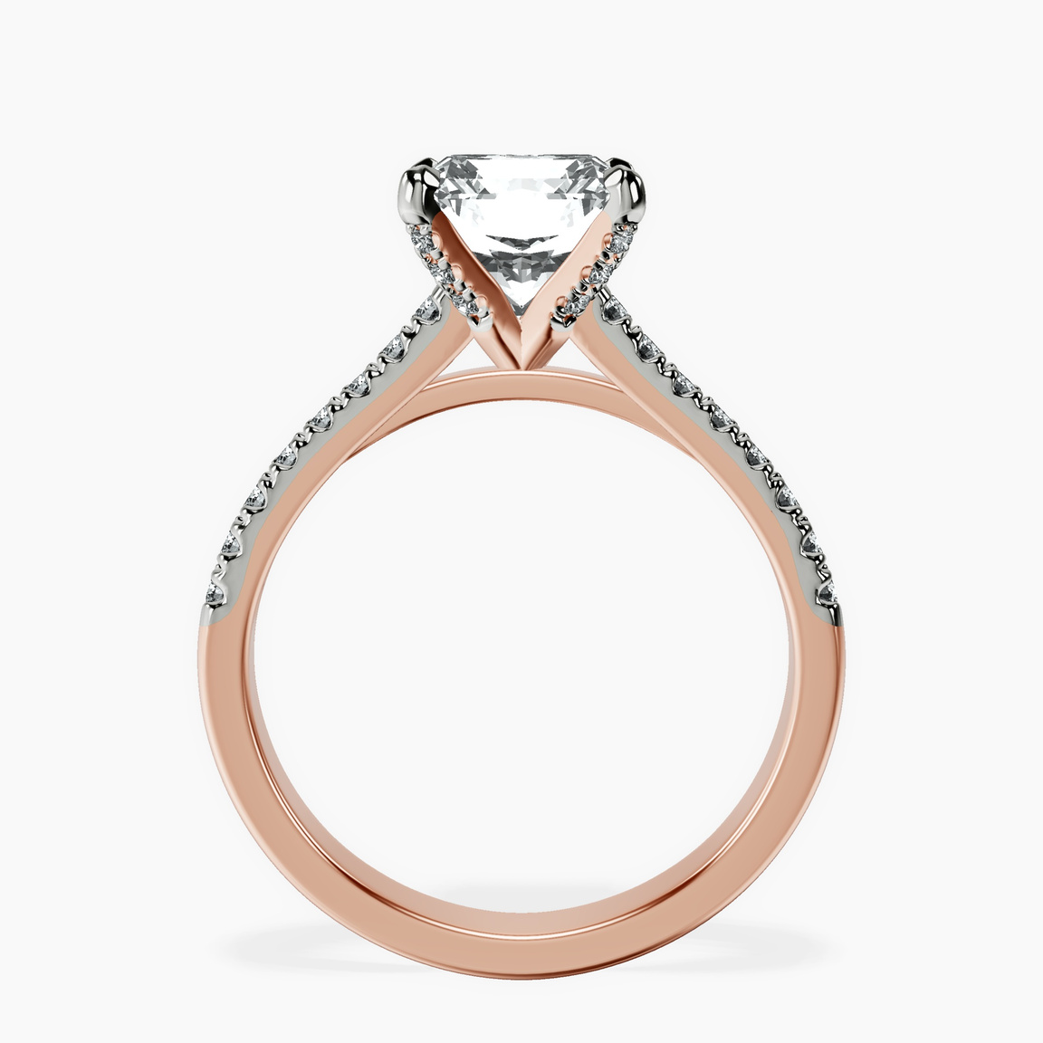 10kt Rose Gold Amy Tapered Eternity Lab Diamond Ring side right image one