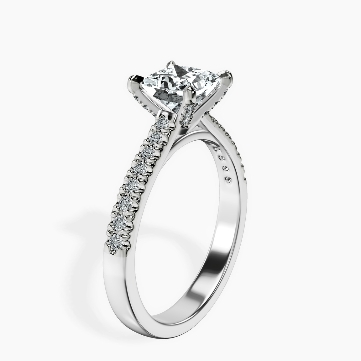 Platinum Amy Tapered Eternity Lab Diamond Ring standing product image one