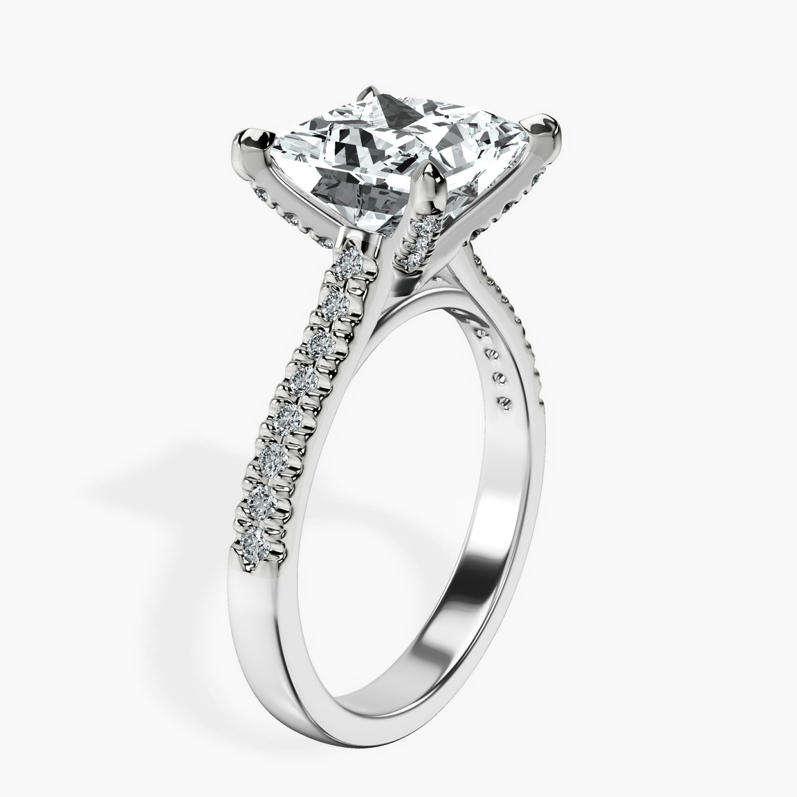 Platinum Amy Tapered Eternity Lab Diamond Ring standing product image one