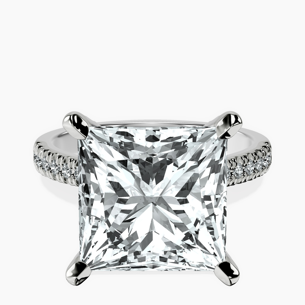 Platinum Amy Tapered Eternity Lab Diamond Ring front image