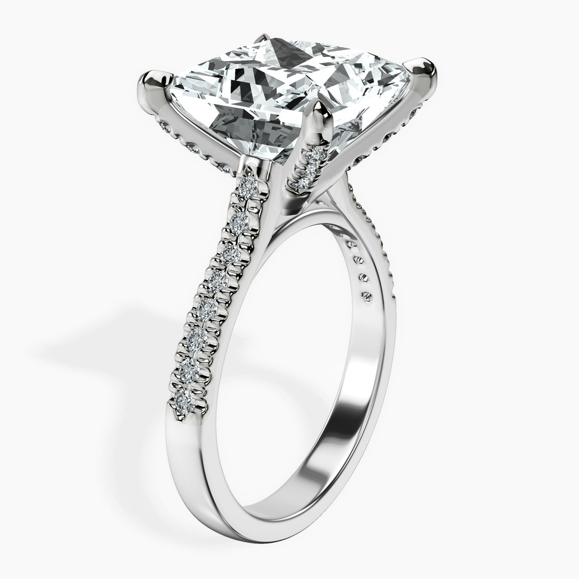 Platinum Amy Tapered Eternity Lab Diamond Ring standing product image one