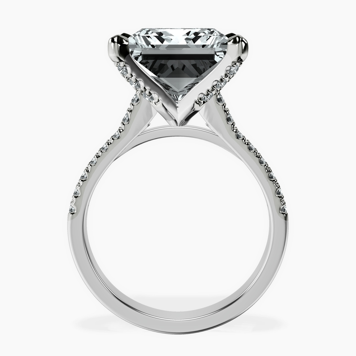 Platinum Amy Tapered Eternity Lab Diamond Ring side right image one