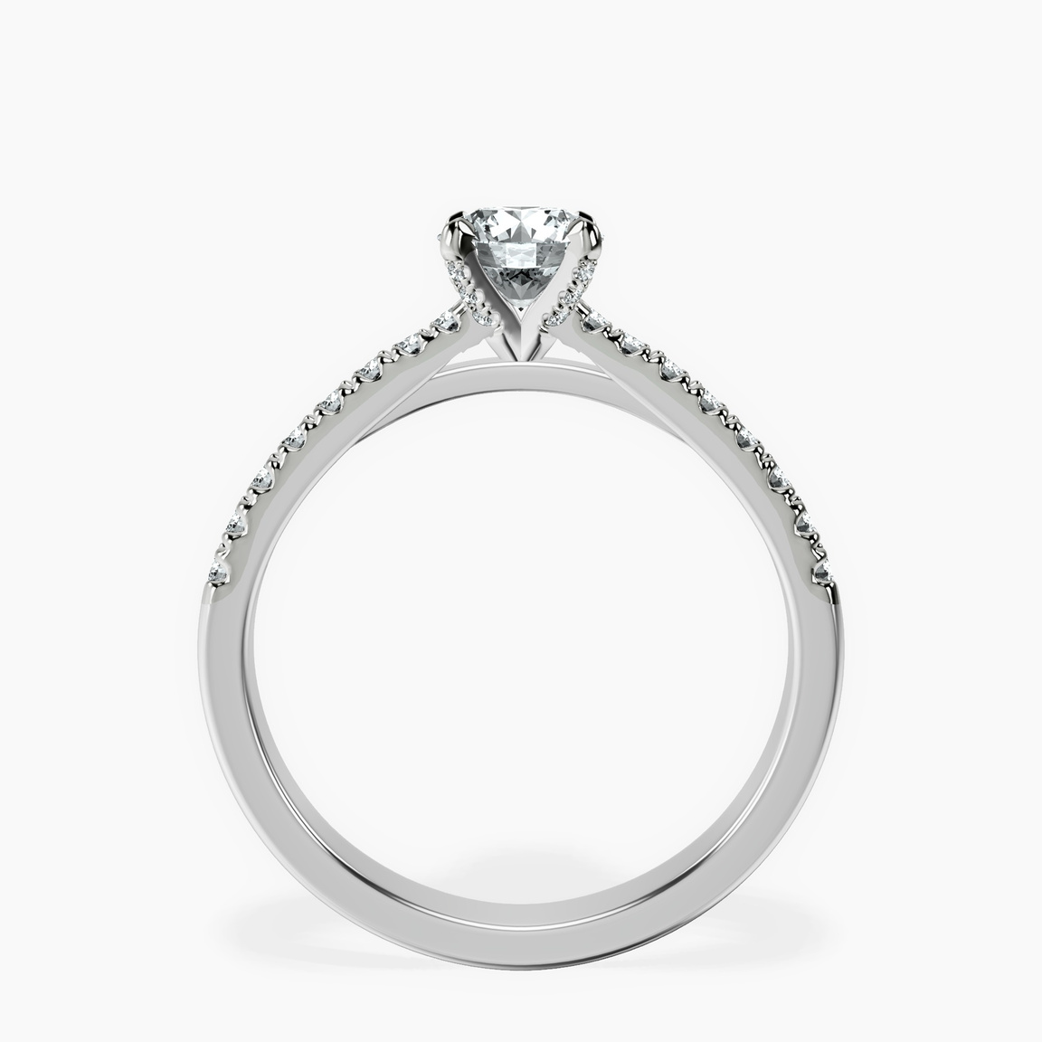 10kt White Gold Amy Tapered Eternity Lab Diamond Ring side right image one