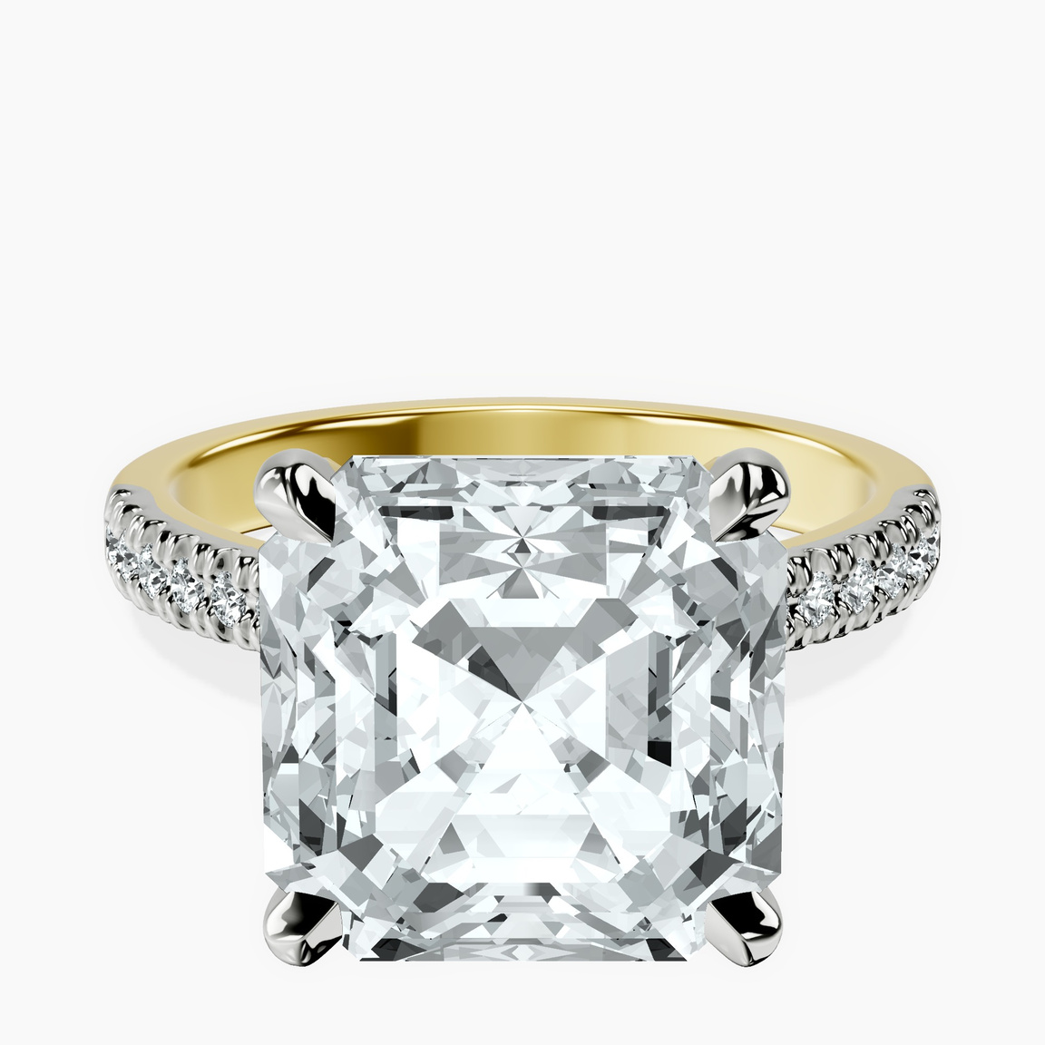 14kt Yellow Gold Amy Tapered Eternity Lab Diamond Ring front image