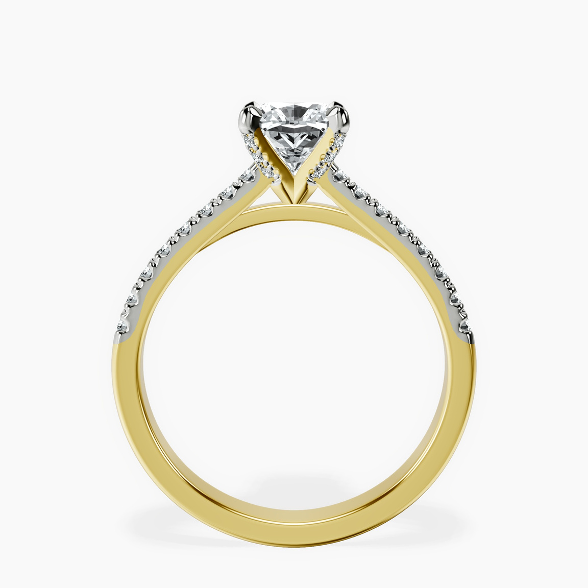 14kt Yellow Gold Amy Tapered Eternity Lab Diamond Ring side right image one