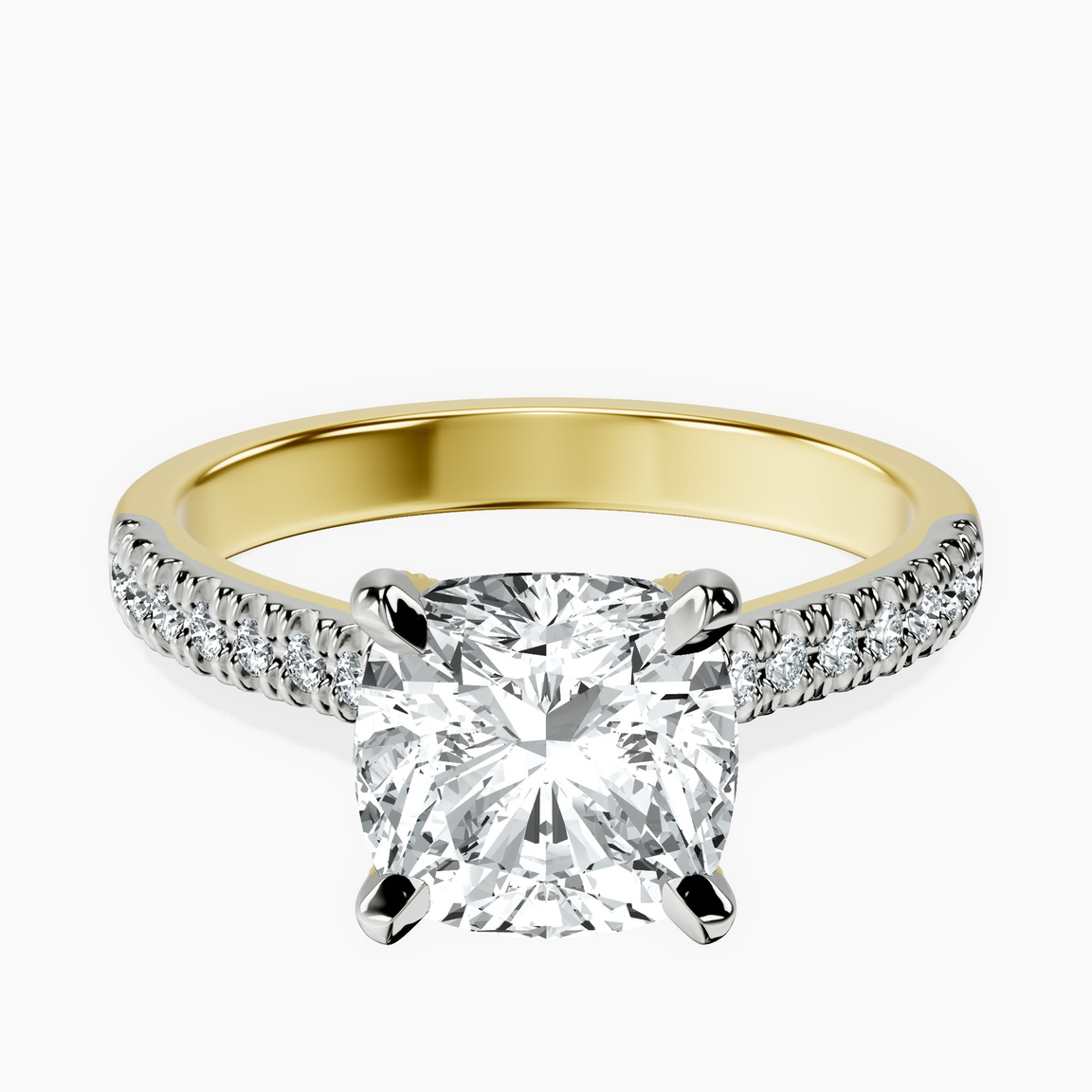 10kt Yellow Gold Amy Tapered Eternity Lab Diamond Ring front image