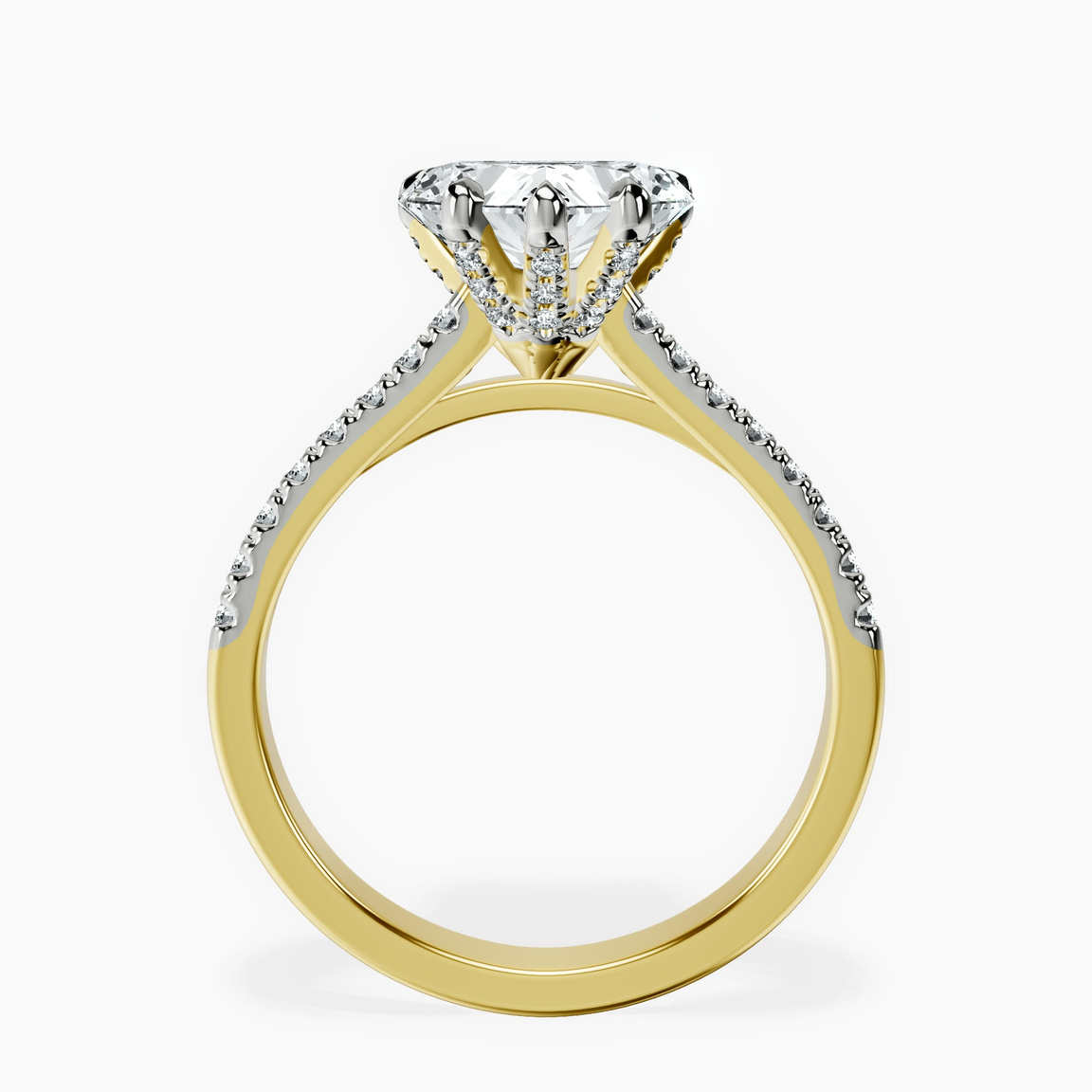 10kt Yellow Gold Amy Tapered Eternity Lab Diamond Ring side right image one