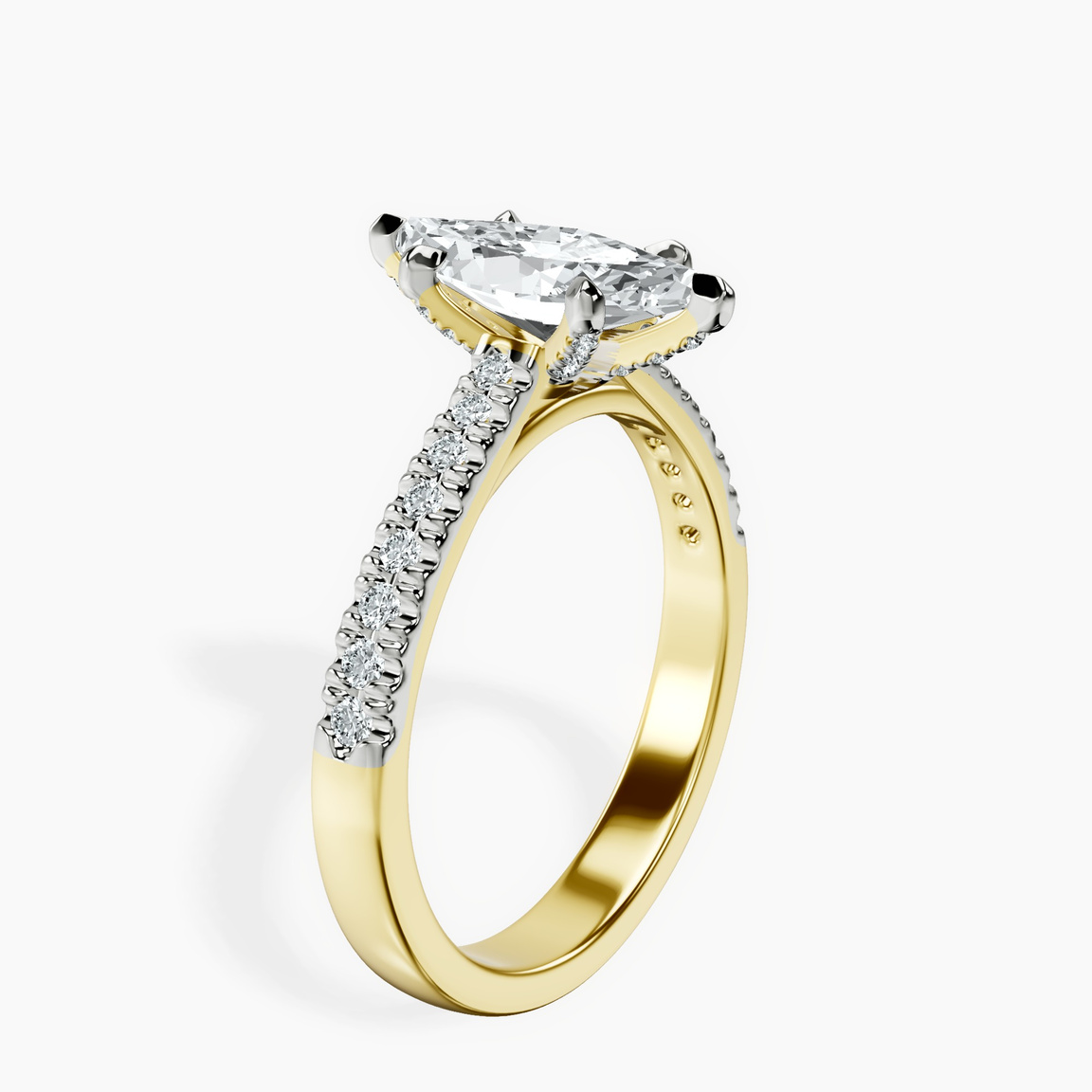 10kt Yellow Gold Amy Tapered Eternity Lab Diamond Ring standing product image one