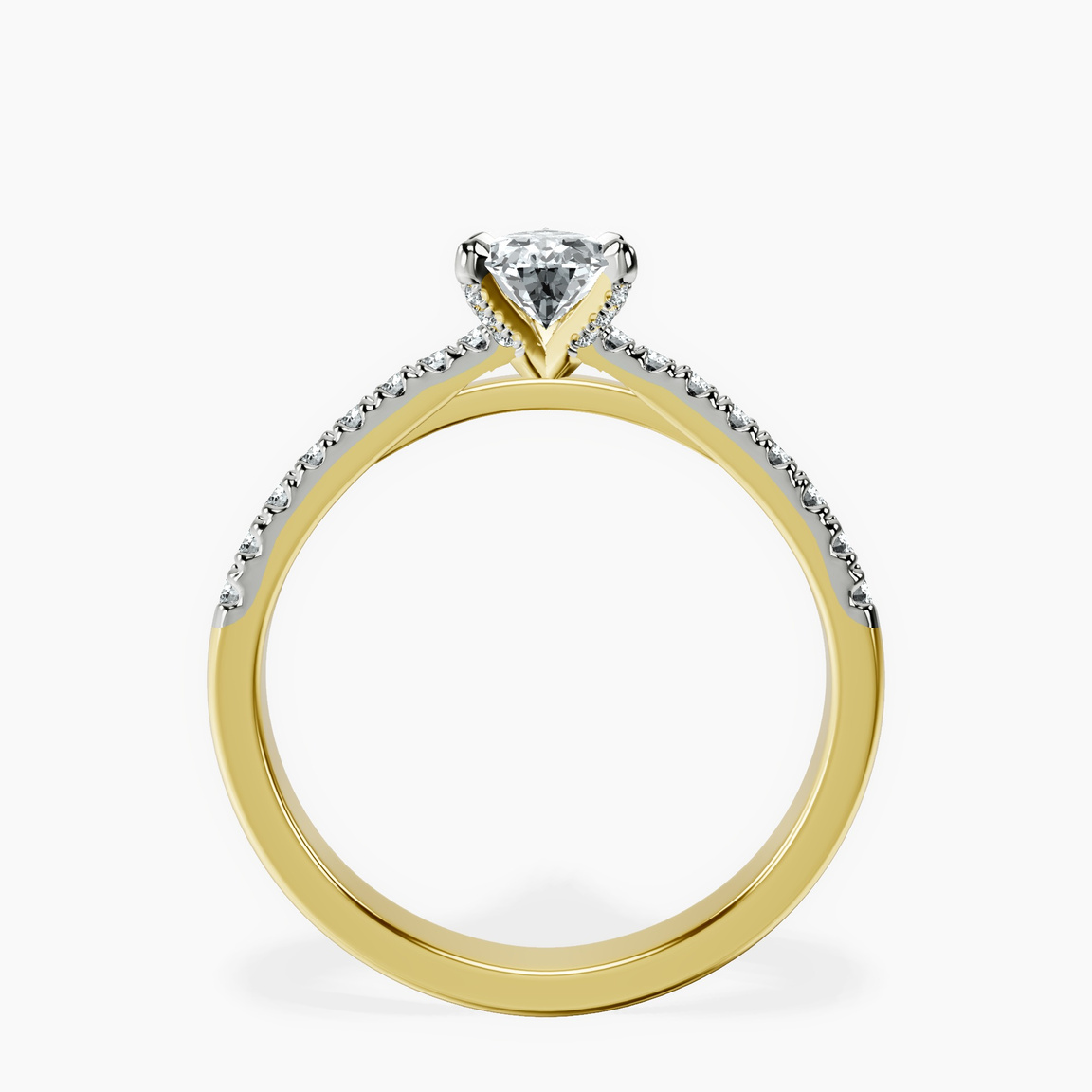 14kt Yellow Gold Amy Tapered Eternity Lab Diamond Ring side right image one