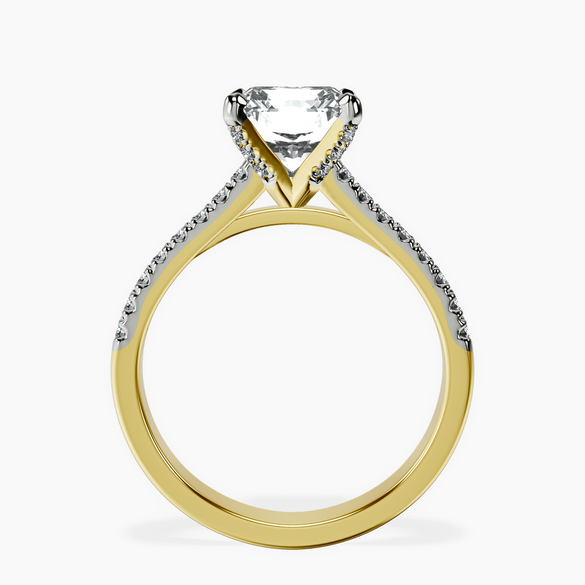 10kt Yellow Gold Amy Tapered Eternity Lab Diamond Ring side right image one