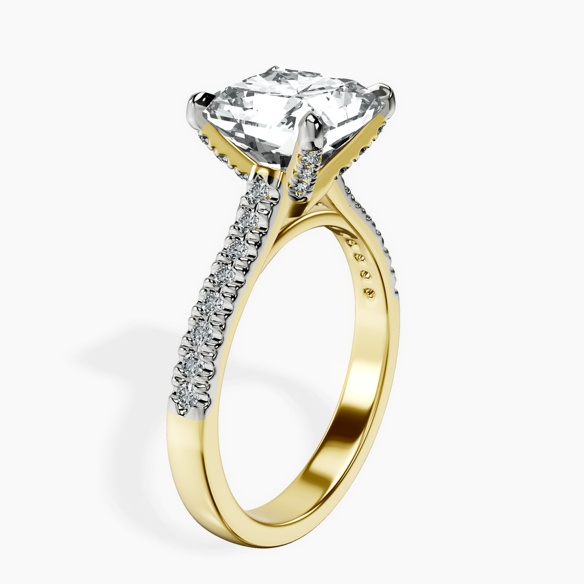 14kt Yellow Gold Amy Tapered Eternity Lab Diamond Ring standing product image one