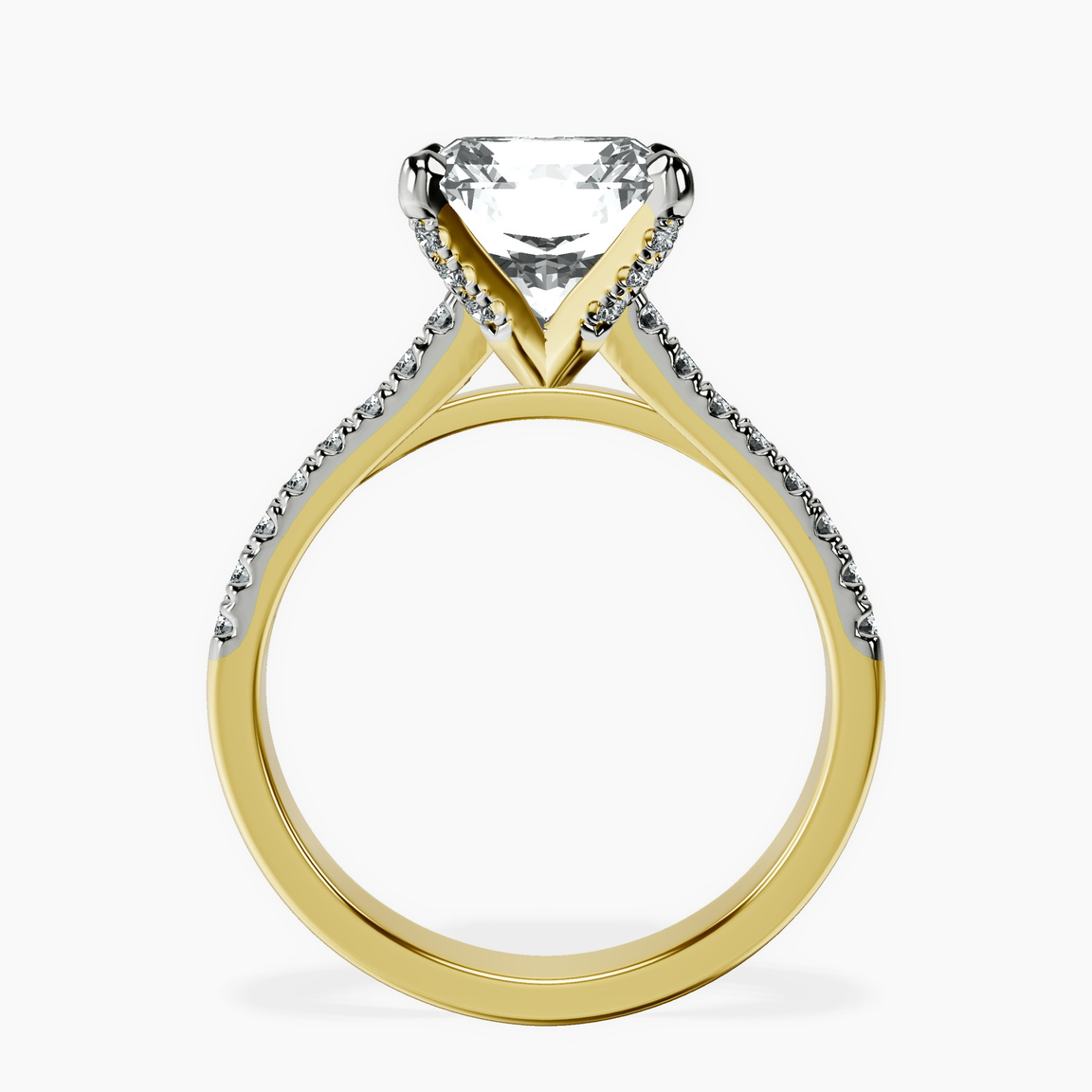 14kt Yellow Gold Amy Tapered Eternity Lab Diamond Ring side right image one