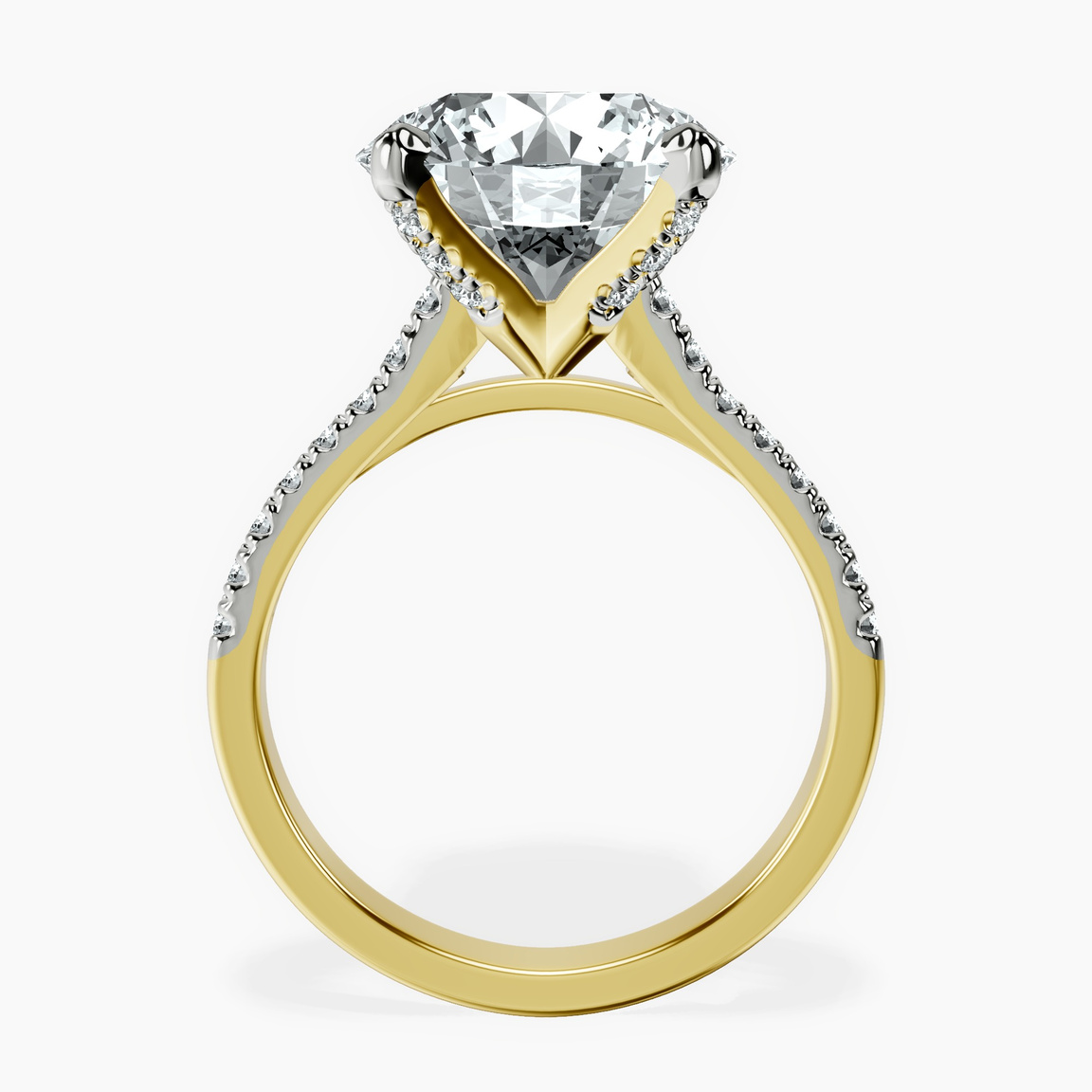 14kt Yellow Gold Amy Tapered Eternity Lab Diamond Ring side right image one