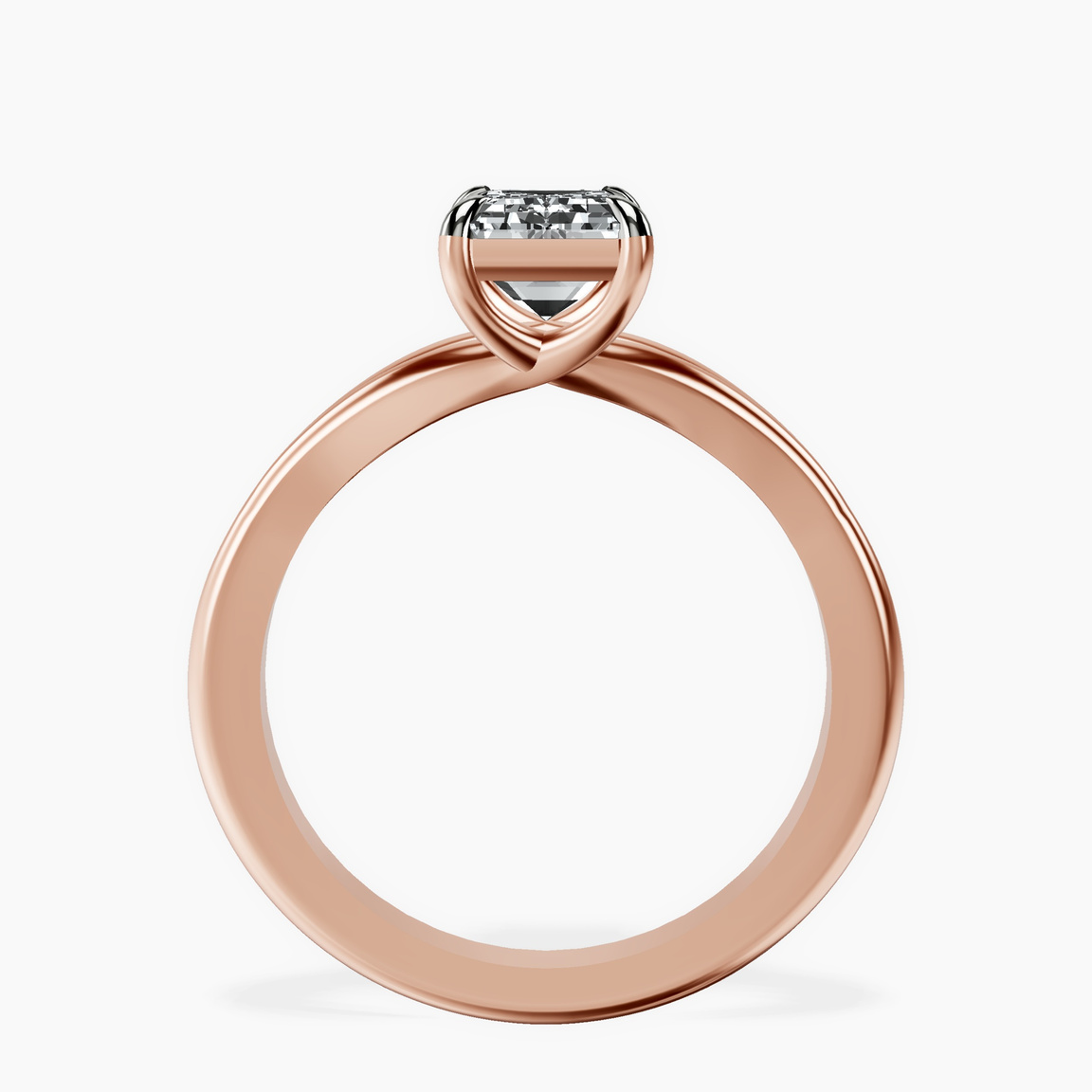 9ct Rose Gold Cynthia Split Shank Lab Diamond Ring side right image one