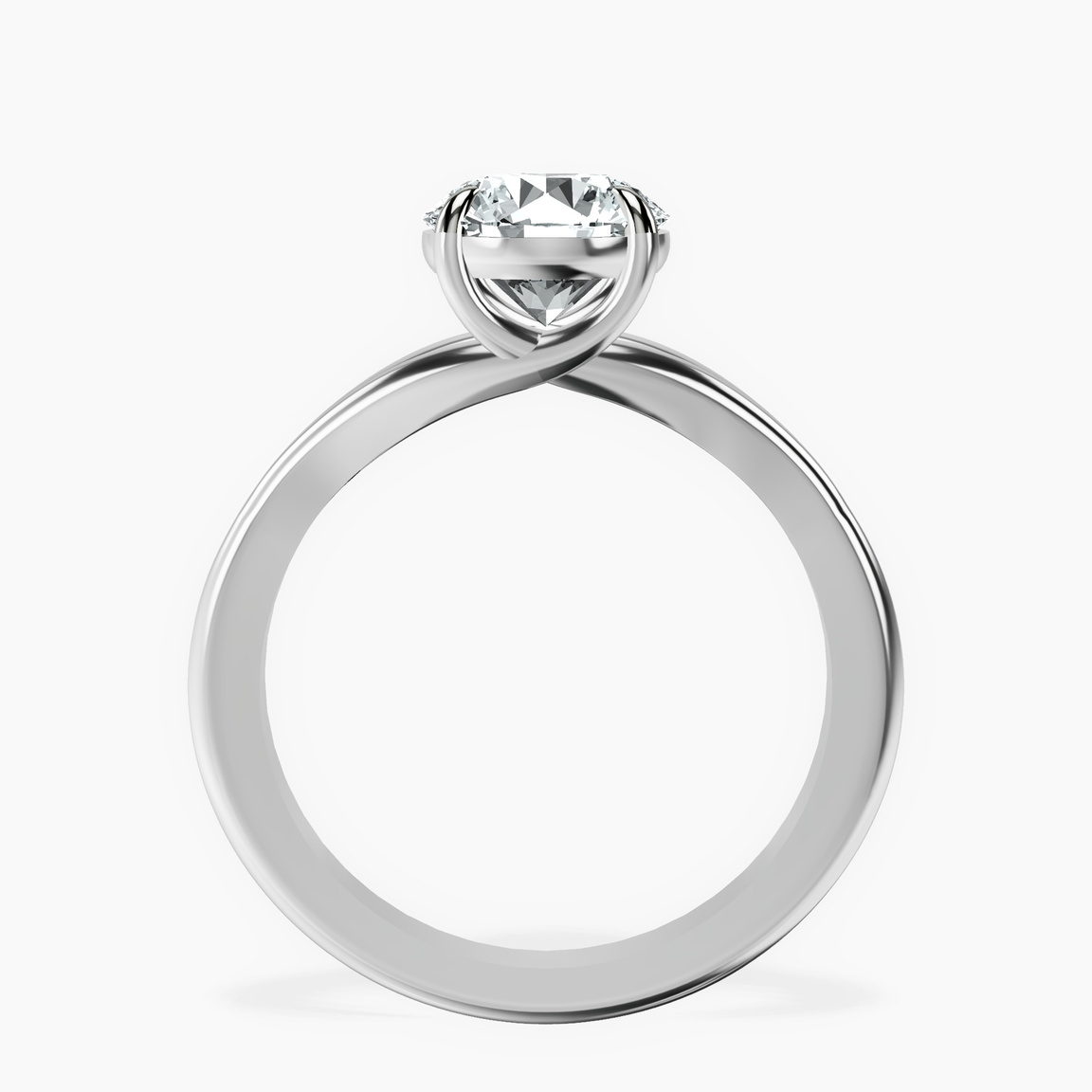 9ct White Gold Cynthia Split Shank Lab Diamond Ring side right image one