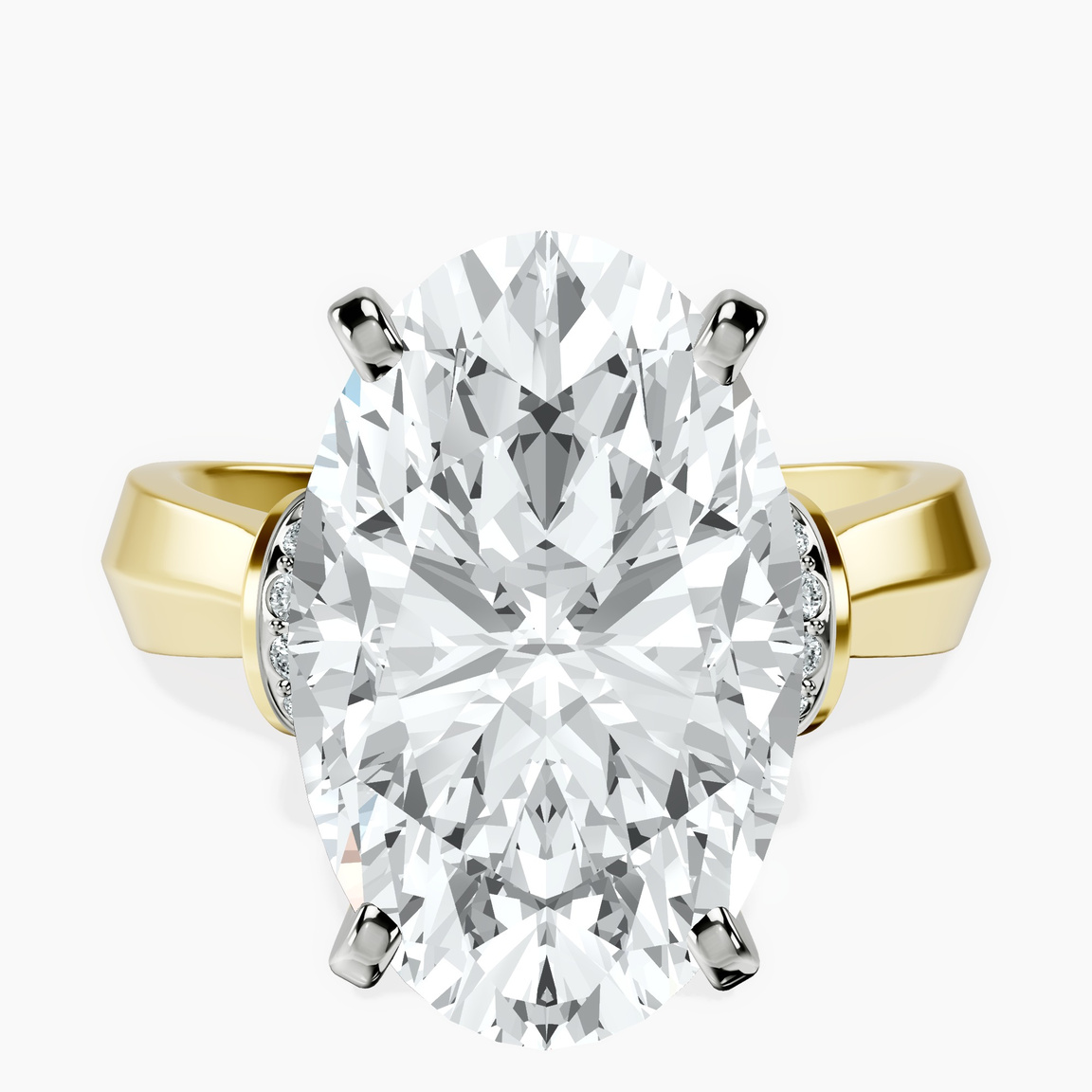 14kt Yellow Gold Delanie Side Cuff Lab Diamond Ring front image