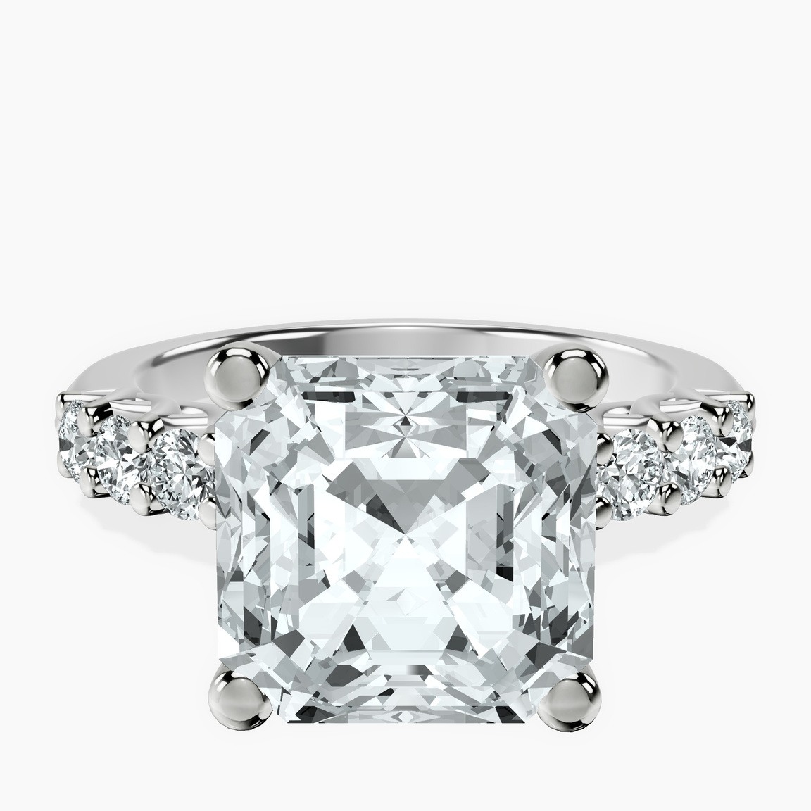 Platinum Cassidy Entwined Prongs Lab Diamond Ring front image