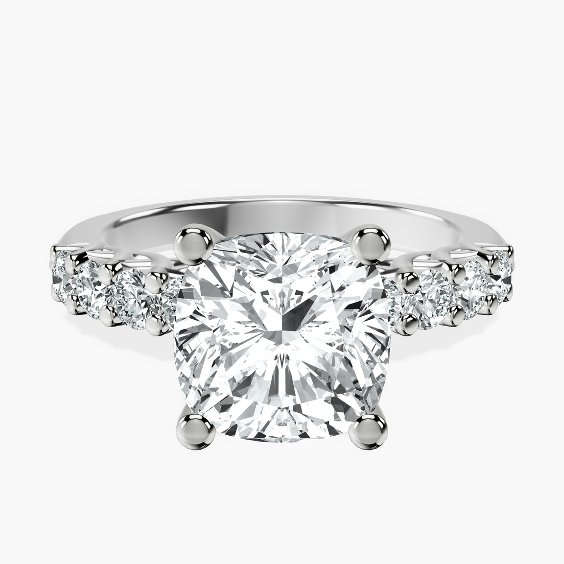 Platinum Cassidy Entwined Prongs Lab Diamond Ring front image