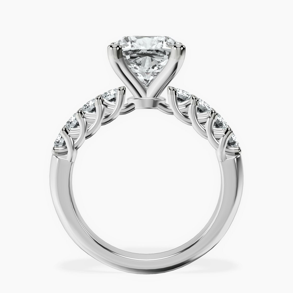 Platinum Cassidy Entwined Prongs Lab Diamond Ring side right image one
