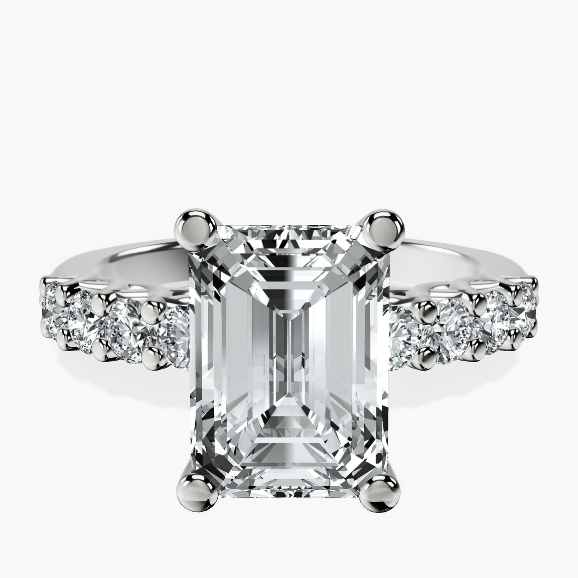 Platinum Cassidy Entwined Prongs Lab Diamond Ring front image