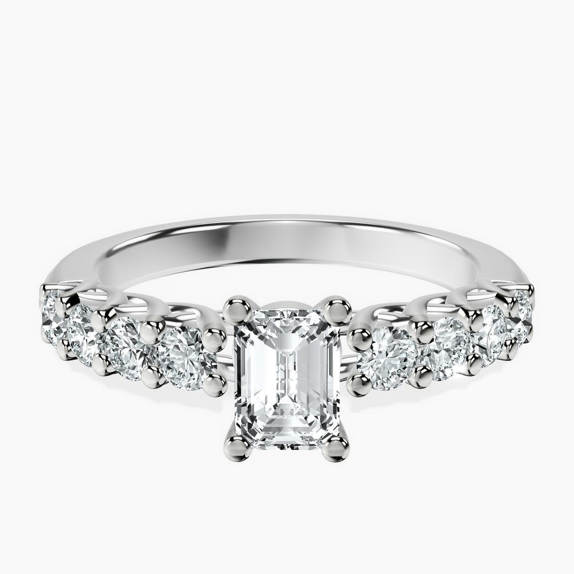 Platinum Cassidy Entwined Prongs Lab Diamond Ring front image