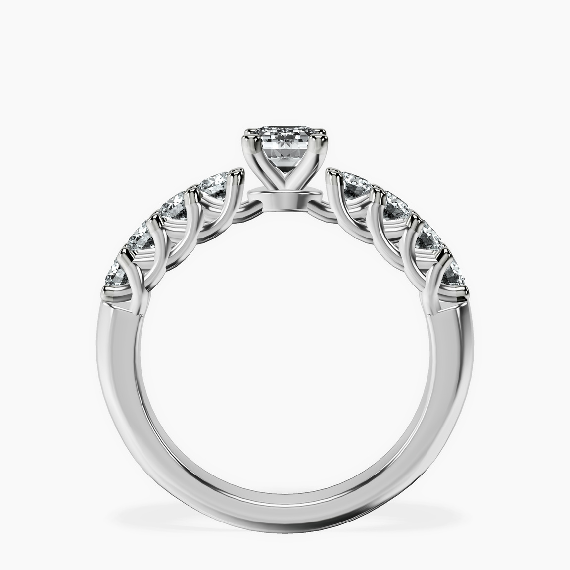 Platinum Cassidy Entwined Prongs Lab Diamond Ring side right image one