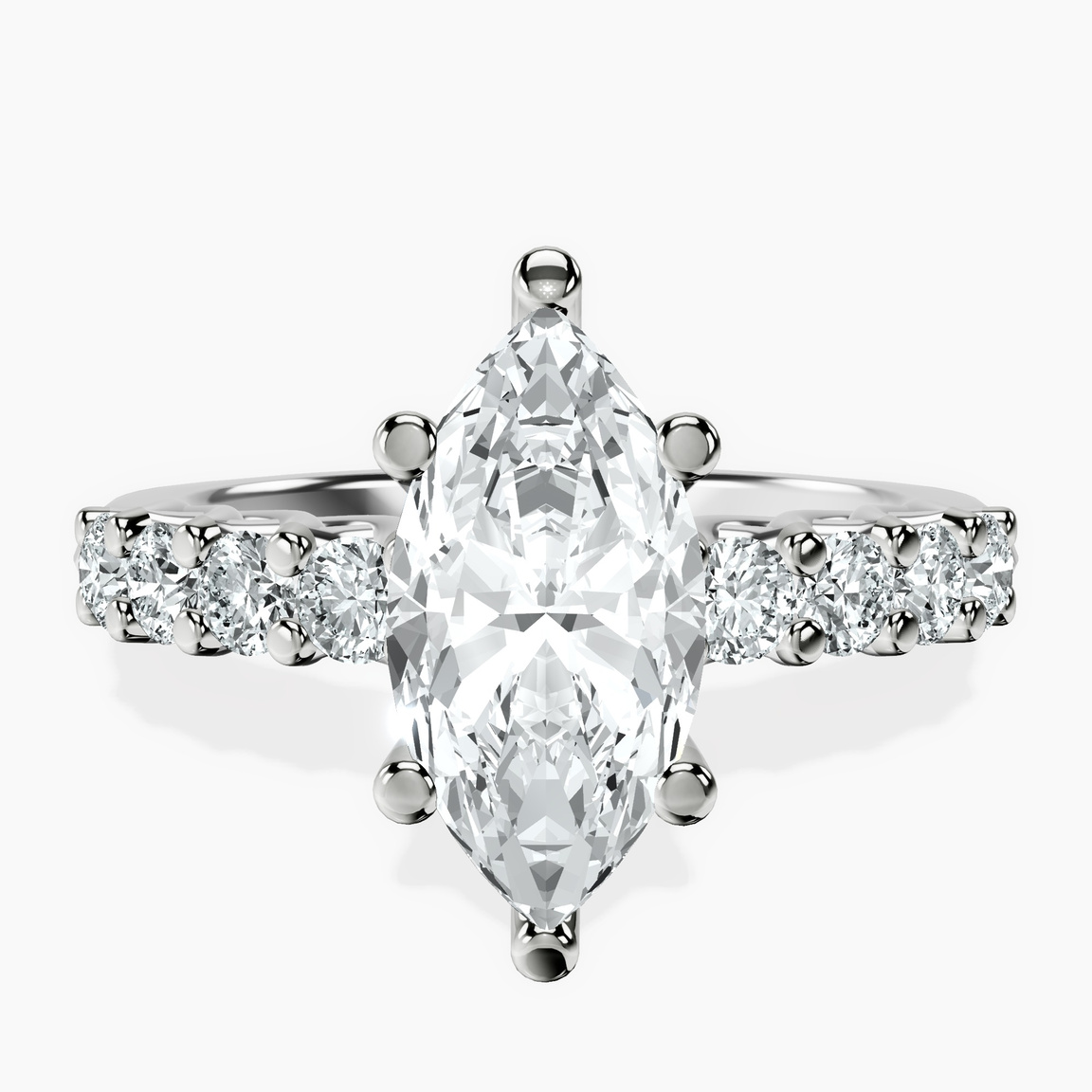 Platinum Cassidy Entwined Prongs Lab Diamond Ring front image