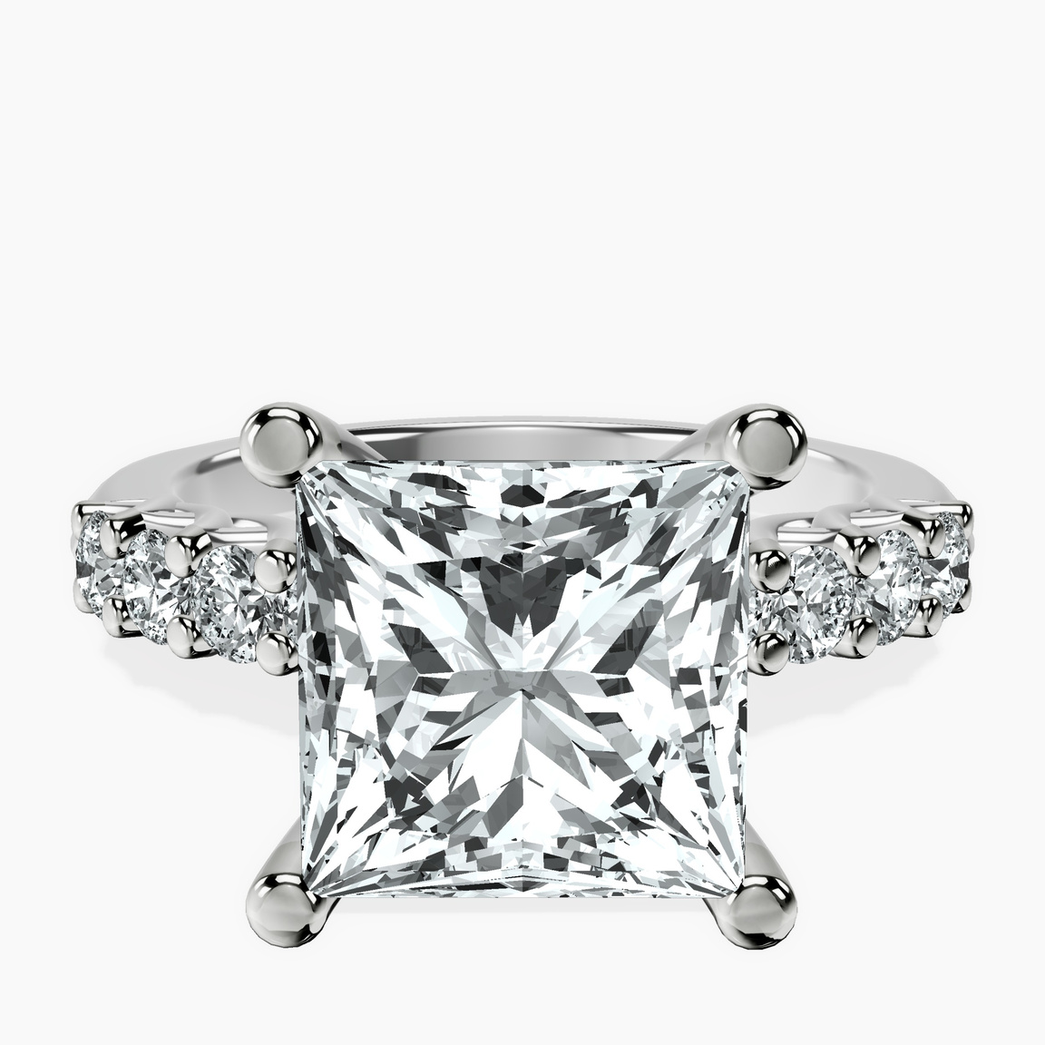 Platinum Cassidy Entwined Prongs Lab Diamond Ring front image