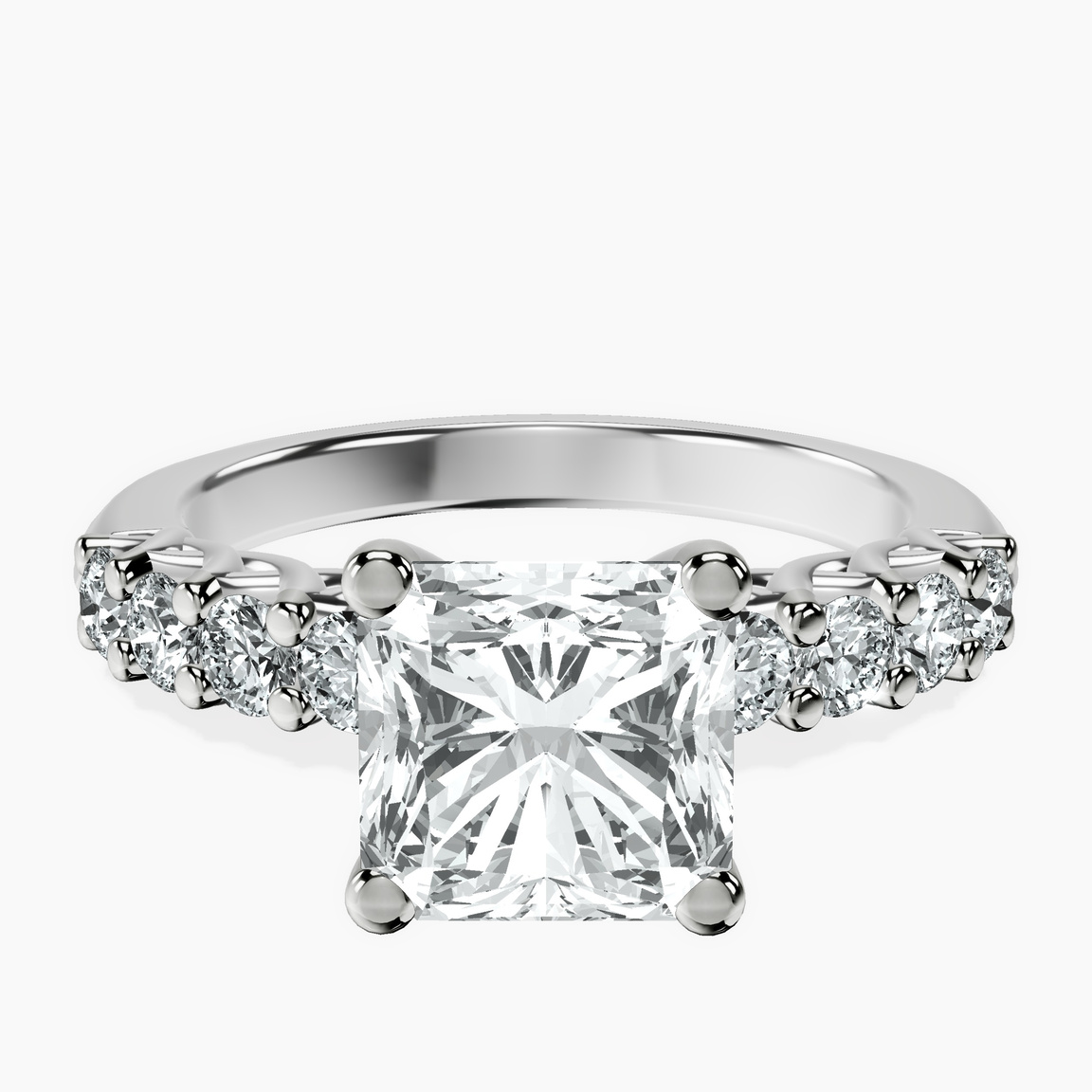 Platinum Cassidy Entwined Prongs Lab Diamond Ring front image