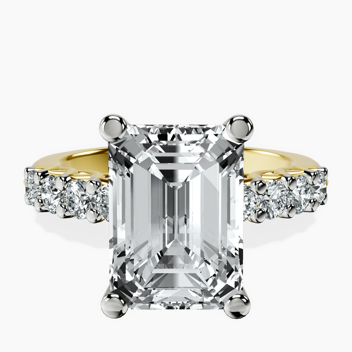 14kt Yellow Gold Cassidy Entwined Prongs Lab Diamond Ring front image