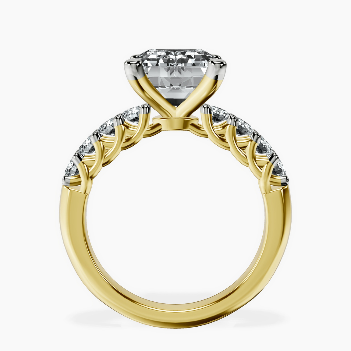 14kt Yellow Gold Cassidy Entwined Prongs Lab Diamond Ring side right image one