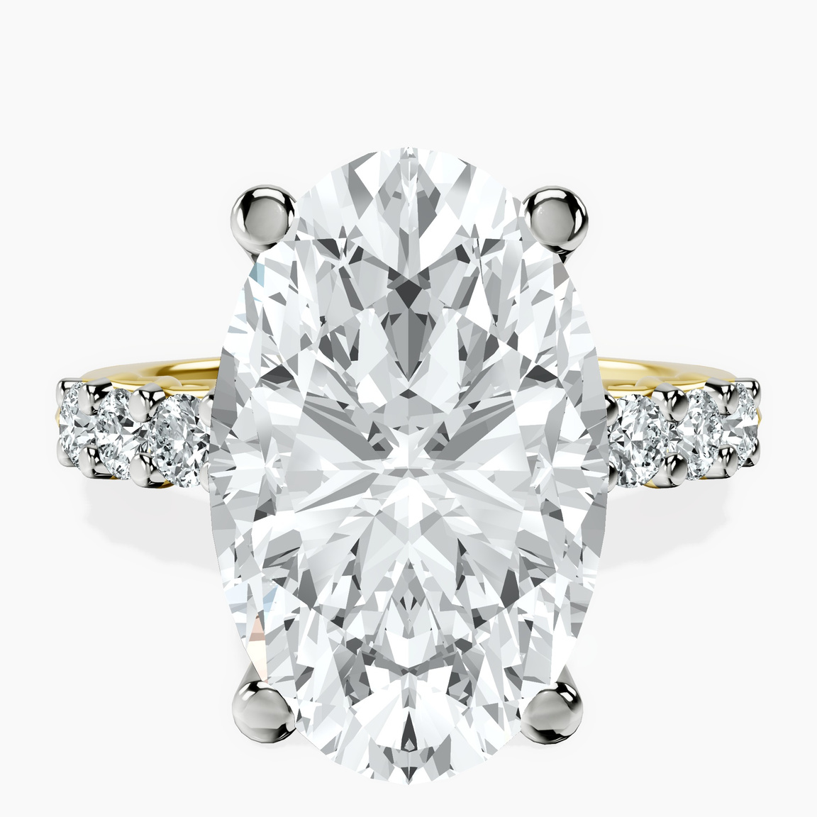 14kt Yellow Gold Cassidy Entwined Prongs Lab Diamond Ring front image