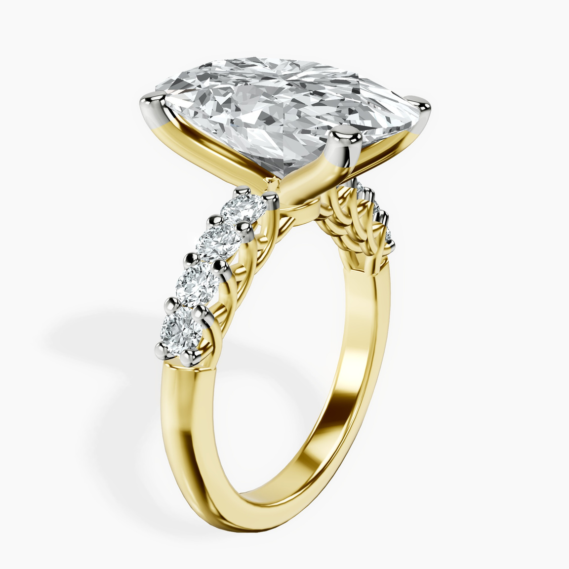 14kt Yellow Gold Cassidy Entwined Prongs Lab Diamond Ring standing product image one