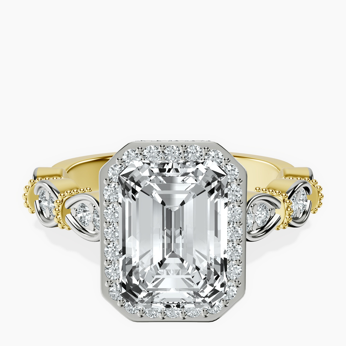 18ct Yellow Gold Micaela Halo Lab Diamond Ring front image