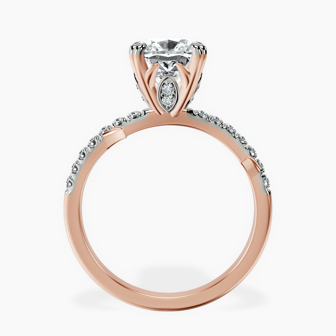 10kt Rose Gold Phoebe Twigs Lab Diamond Ring side right image one