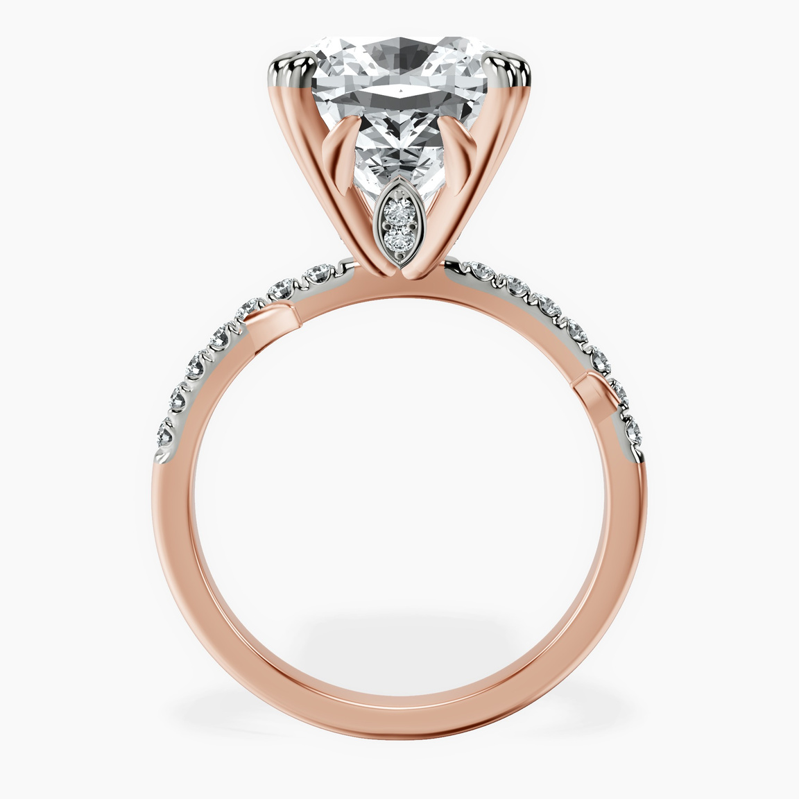 10kt Rose Gold Phoebe Twigs Lab Diamond Ring side right image one