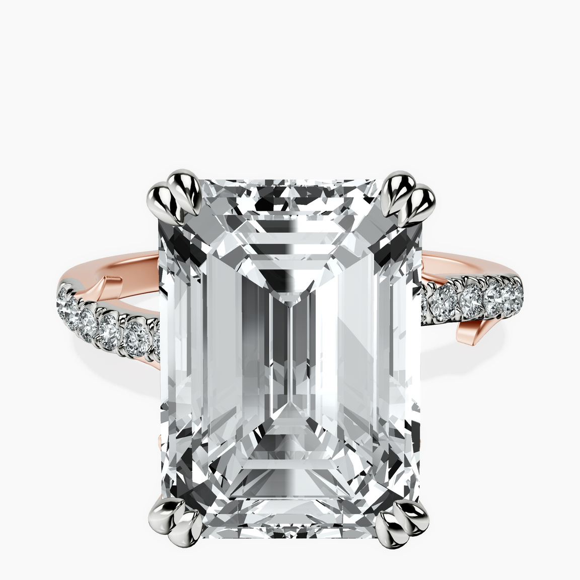 10kt Rose Gold Phoebe Twigs Lab Diamond Ring front image