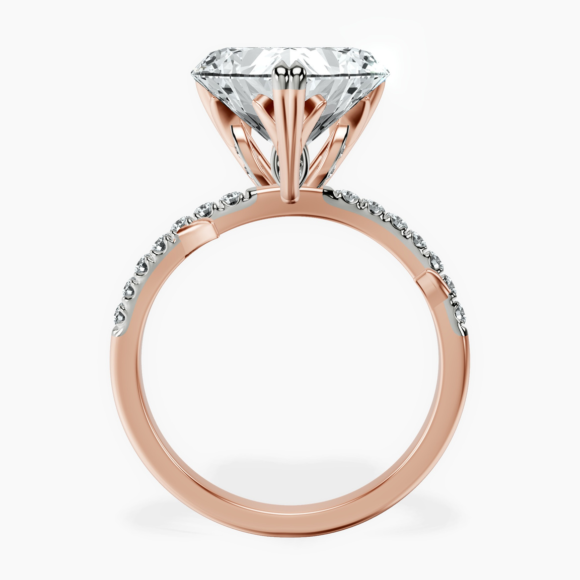 10kt Rose Gold Phoebe Twigs Lab Diamond Ring side right image one