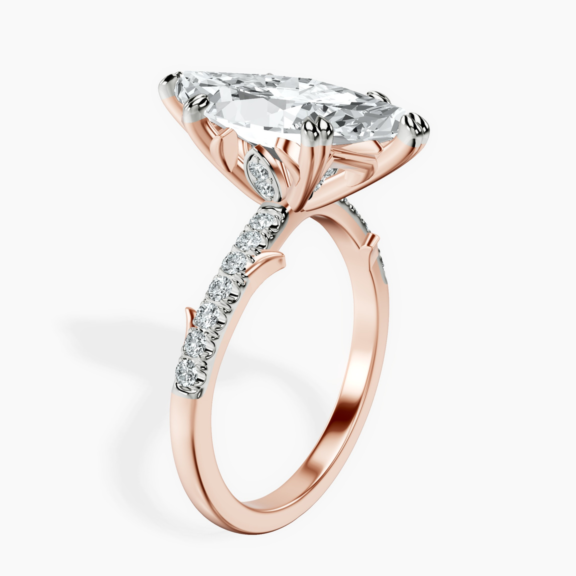 10kt Rose Gold Phoebe Twigs Lab Diamond Ring standing product image one