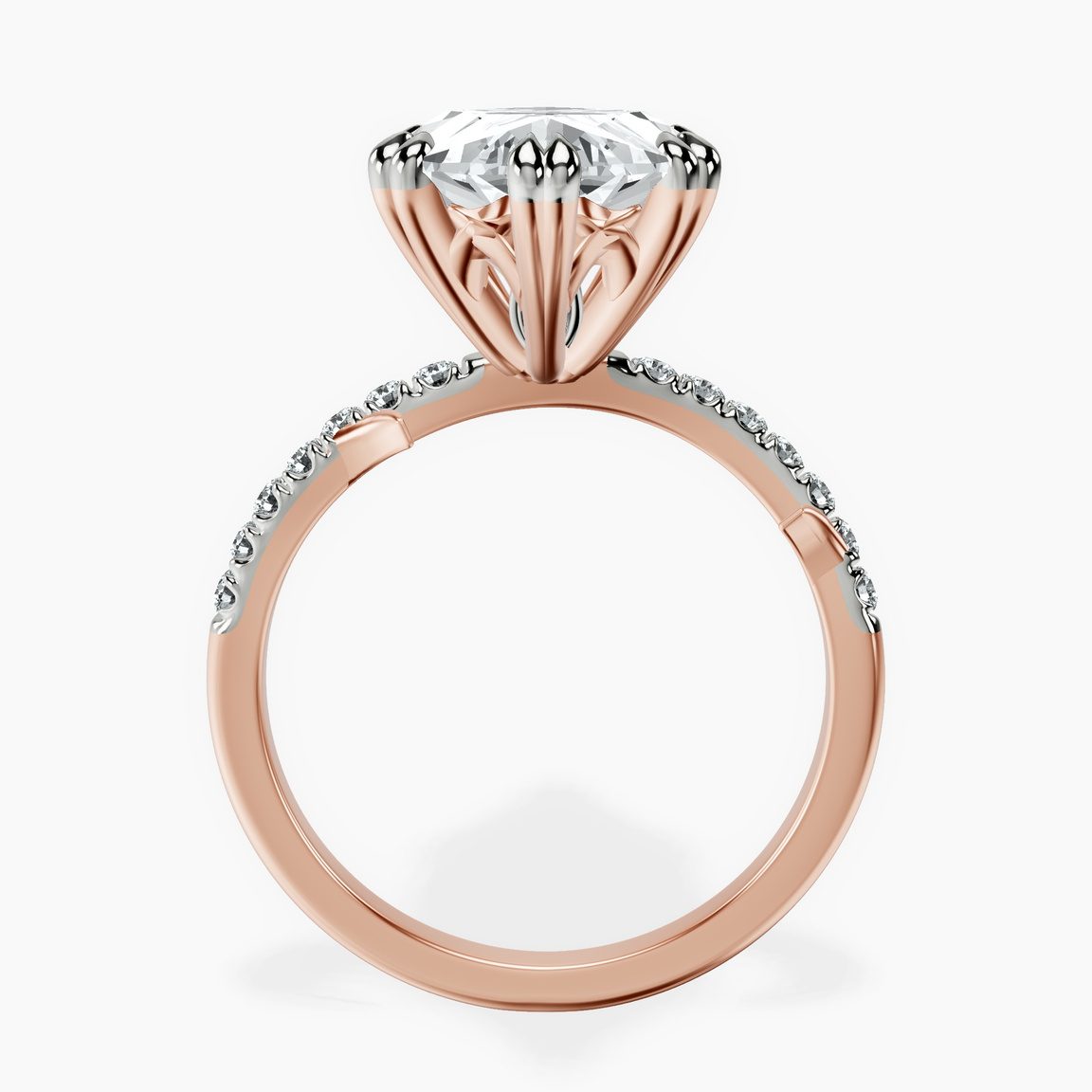 14kt Rose Gold Phoebe Twigs Lab Diamond Ring side right image one
