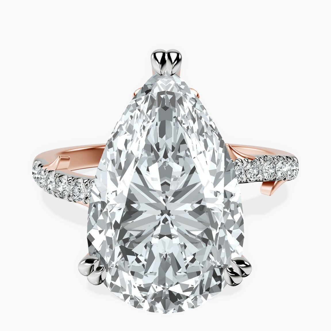 10kt Rose Gold Phoebe Twigs Lab Diamond Ring front image