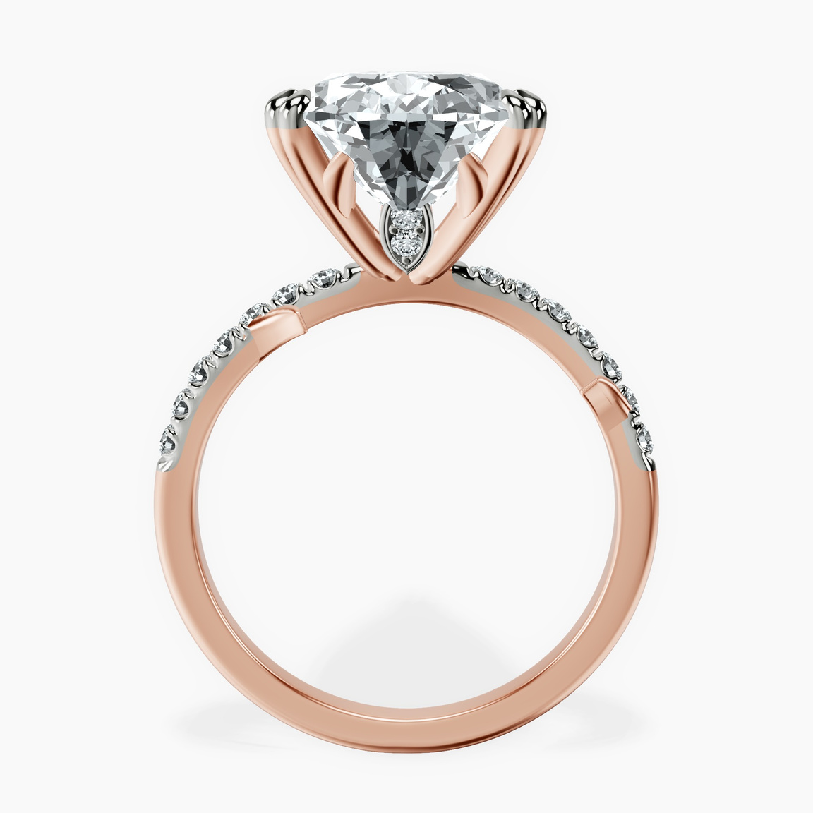 10kt Rose Gold Phoebe Twigs Lab Diamond Ring side right image one