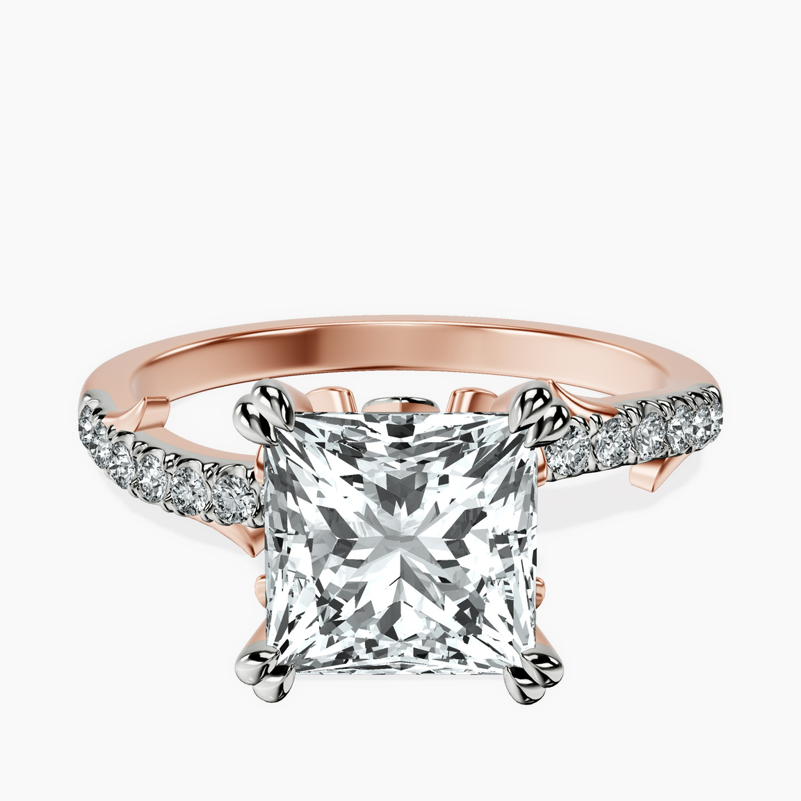 10kt Rose Gold Phoebe Twigs Lab Diamond Ring front image